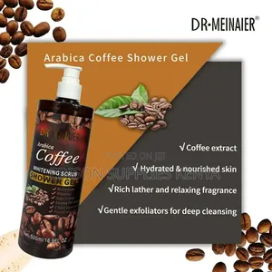 Arabica Coffee Exfoliating Shower Gel for Anti Aging and Cellulite