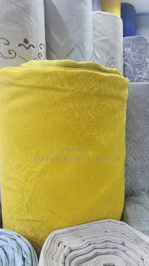 Mustard Yellow Plain Curtains for Grey Blend