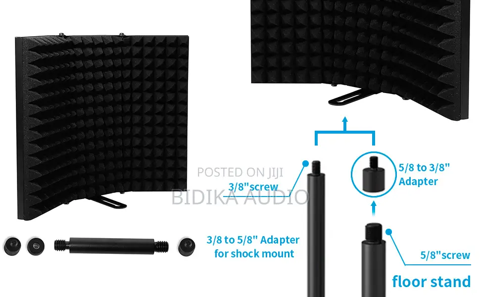 Microphone Isolation Shield 3 Sided
