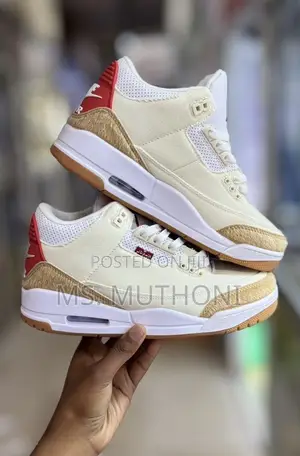 Levi's X Air Jordan 3 'Ecru Denim' Sneaker Size 38-45