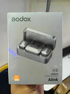 This Is a Godox Alink Kit 2 Wireless Microphone System.
