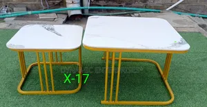 Modern Marble-Finish Nesting Coffee Table
