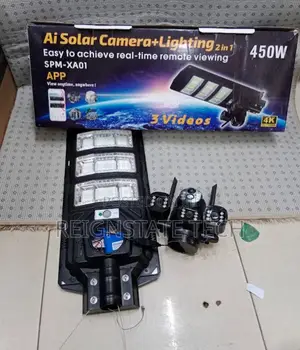 450watts Ai Solar Powered 4g Triple Lens PTZ Camera Floodlight