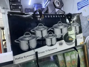 Edenberg Heavy 12 PCS Stainless Steel Cookware Set 
