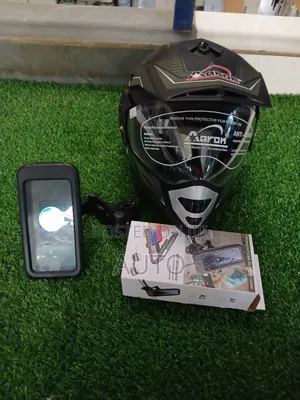 Motorcycle Offroad Helmet + Phone Holder Mount – Full Face Bike Helmet