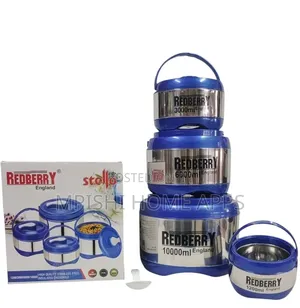 Redberry Stello 4-Piece Stainless Steel Insulated Hot Pot Set