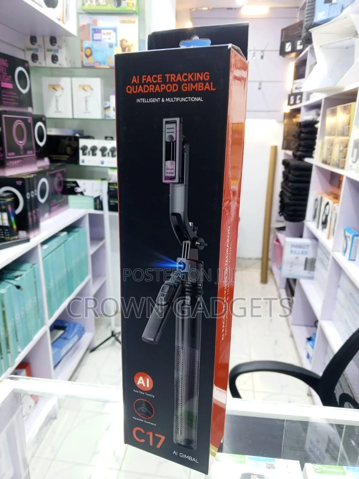 C17 Intelligent Selfie Stick Tripod Face Tracking Gimbal