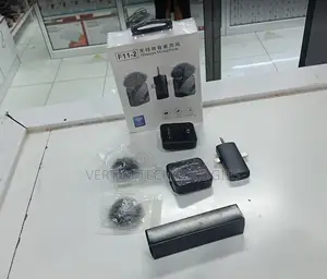 F11-2 Wireless Mic Set With Aux, Type-C, and Lighting Features