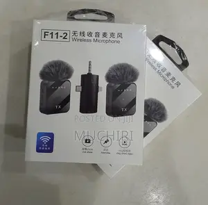 The Lavalier Microphone F11-2. Rechargeable Wireless Mobile Phone Mic