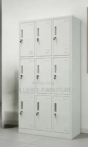 White Office Cabinet With 9 Door
