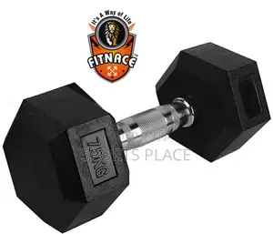 7.5kg Rubber Hex-Dumbell - Single