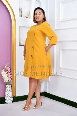 Mustard Maternity Dress. Mother's Free Dress