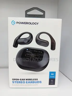 Powerology Open-Ear Wireless Stereo Earbuds - Black