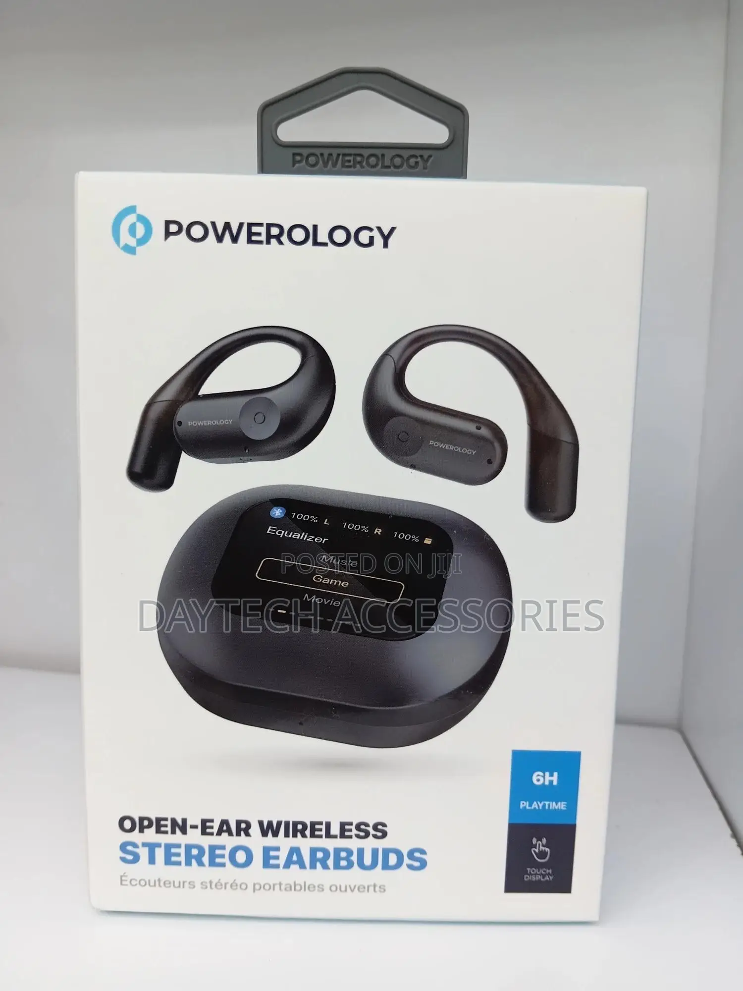 Powerology Open-Ear Wireless Stereo Earbuds - Black