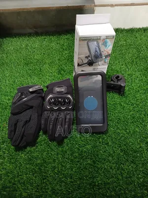 Motorbike Riding Gloves + Phone Holder Combo
