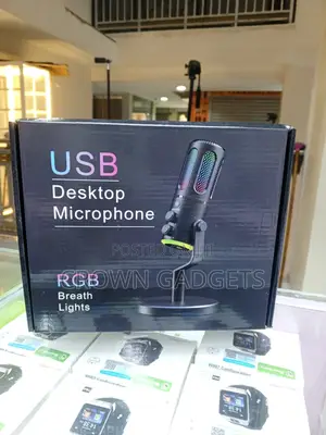 Usb Desktop Mic RGB Light Noise Reduction Gaming Mic
