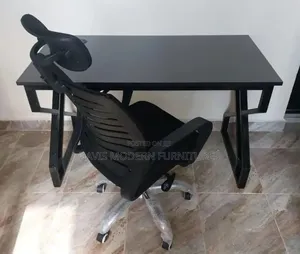 Ergonomic Office Chair With Modern Writing Desk Set