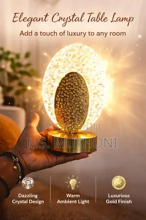 Beautiful Led Table Lamp With a Gold Base,