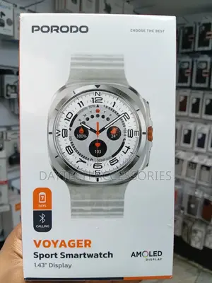 Porodo Voyager Sport Smartwatch and a 1.43" Amoled Display.