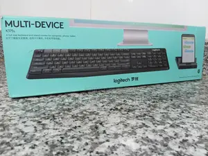 Logitech K375s Multi-Device Wireless Keyboard and Phone Stand Combo.