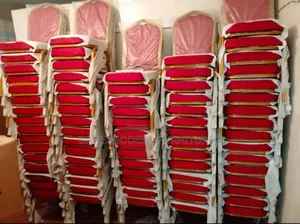 Red Upholstered Stackable Banquet Chairs