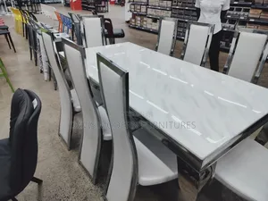 6-Seaters Modern Marble Dining Set