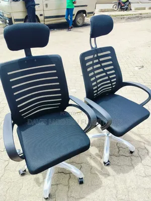 Adjustable Headrest and Chrome Base Office Chair