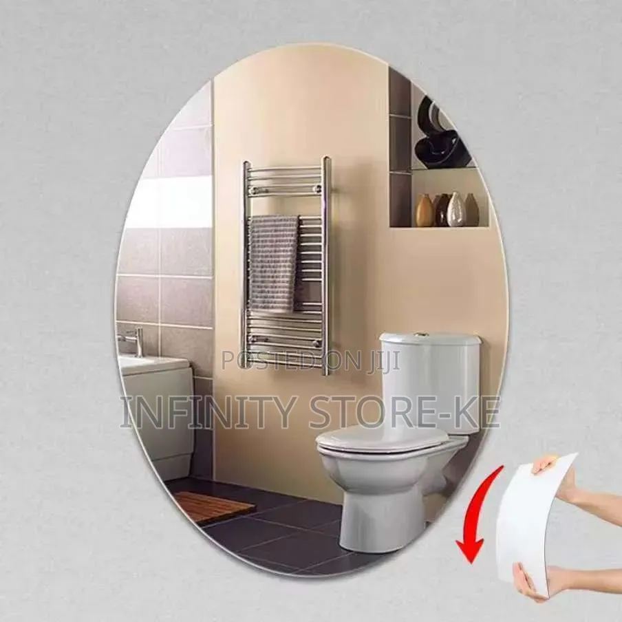 Frameless Peel and Stick Unbreakable Dressing Mirror