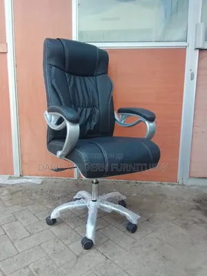 Office Chair With Padded Armless and Chrome Base