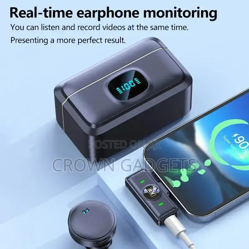 Q8 Wireless Microphone With Charging Case Digital Display