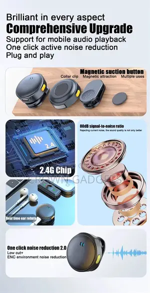 Q8 Wireless Mic With Charging Case Digital Display Vlog