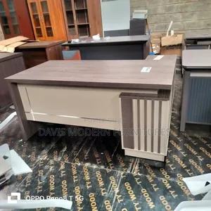 Dark Wooden Top Executive Office Desk