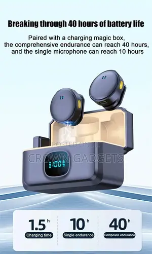 Q8 Wireless Mic With Charging Case Digital Display Vlog