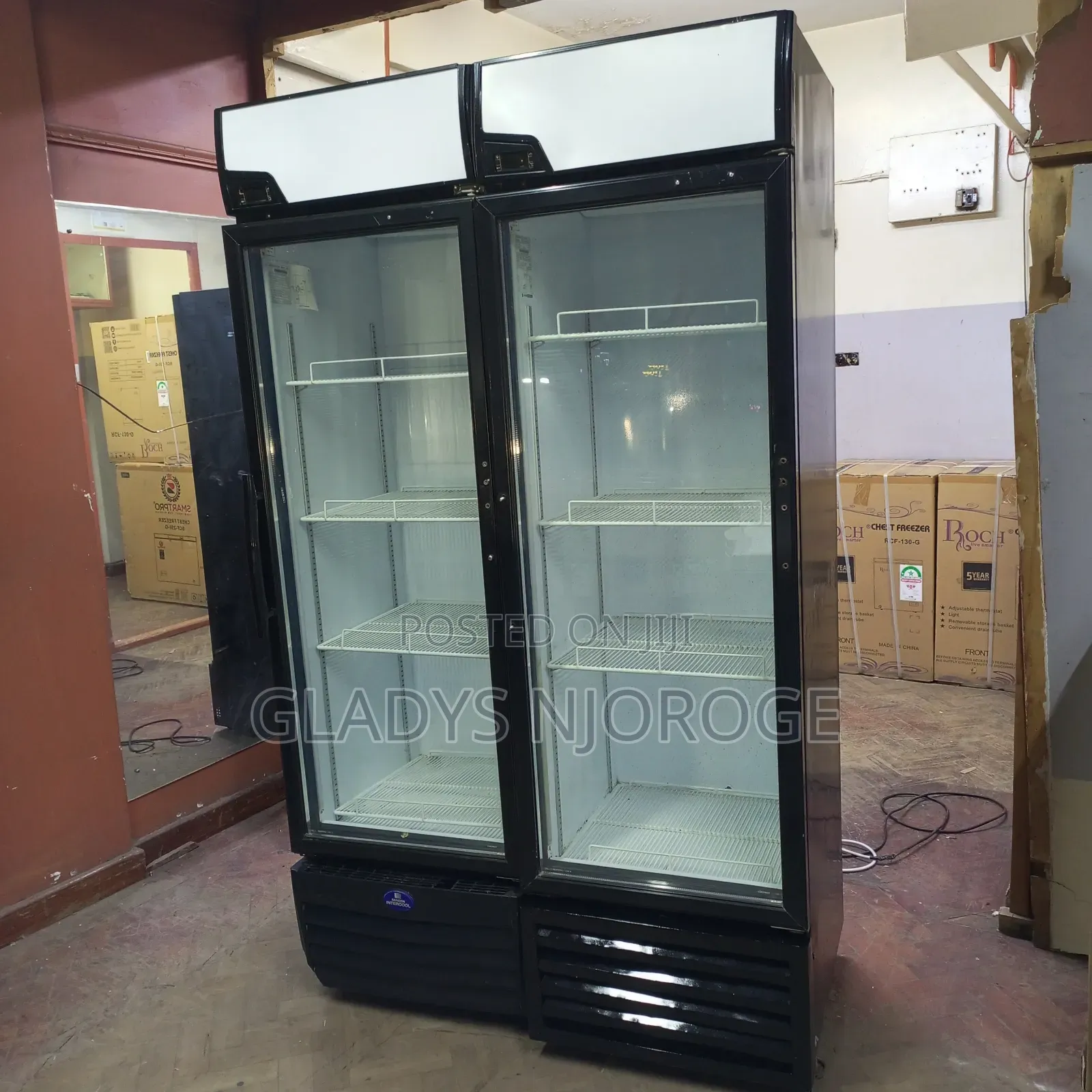 Display Fridge With White Canopy