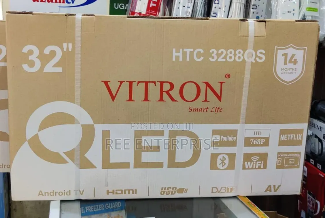 *Vitron 32" Qled * Smart Android Frameless With Bluetooth