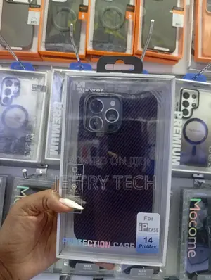 iPhone 14 Pro Max Featuring a Carbon Fiber Style Finish Case