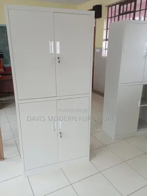 Full-Height 4-Door Lockable Metal Storage Cabinet