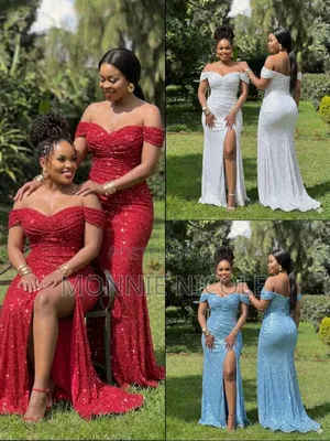 Beautiful Sequin Maxi Dinner Gowns/Evening Dresses