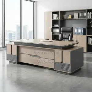 Executive Desks : 2.4m L-Shaped Executive Desk With Drawers