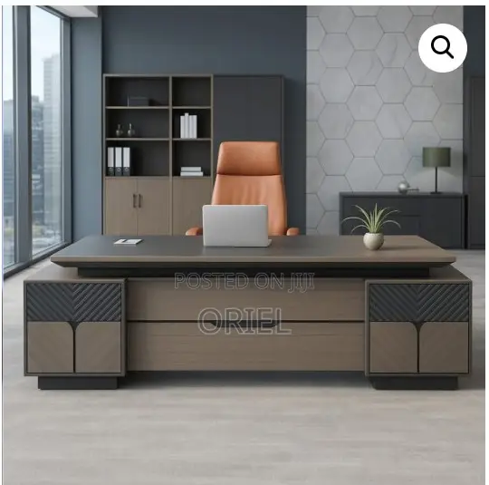 Executive Desks : 2.4m L-Shaped Executive Desk With Drawers