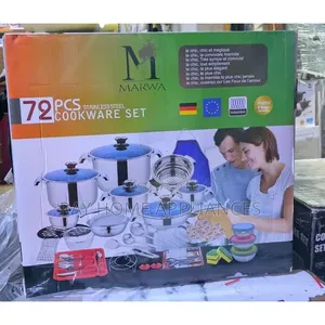 Marwagermany 72pcs Stainlesssteel Cookware Induction Enabled Glasslids