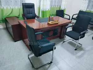 Executive Office Set With Mahogany Veneer Desk