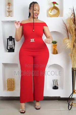 Red Unique Style Jumpsuit