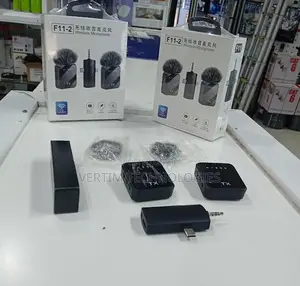3 in 1 F11-2 Dual Wireless Microphone for iPhone and Android