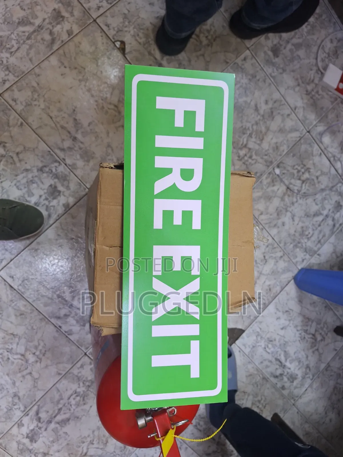 Fire Exit Sign Board.