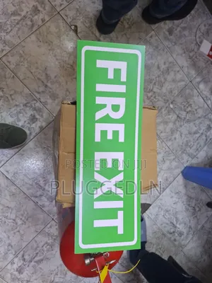 Fire Exit Sign Board.