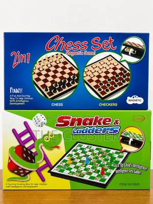 3 in 1 Combo Chess, Draught and Snake Ladders