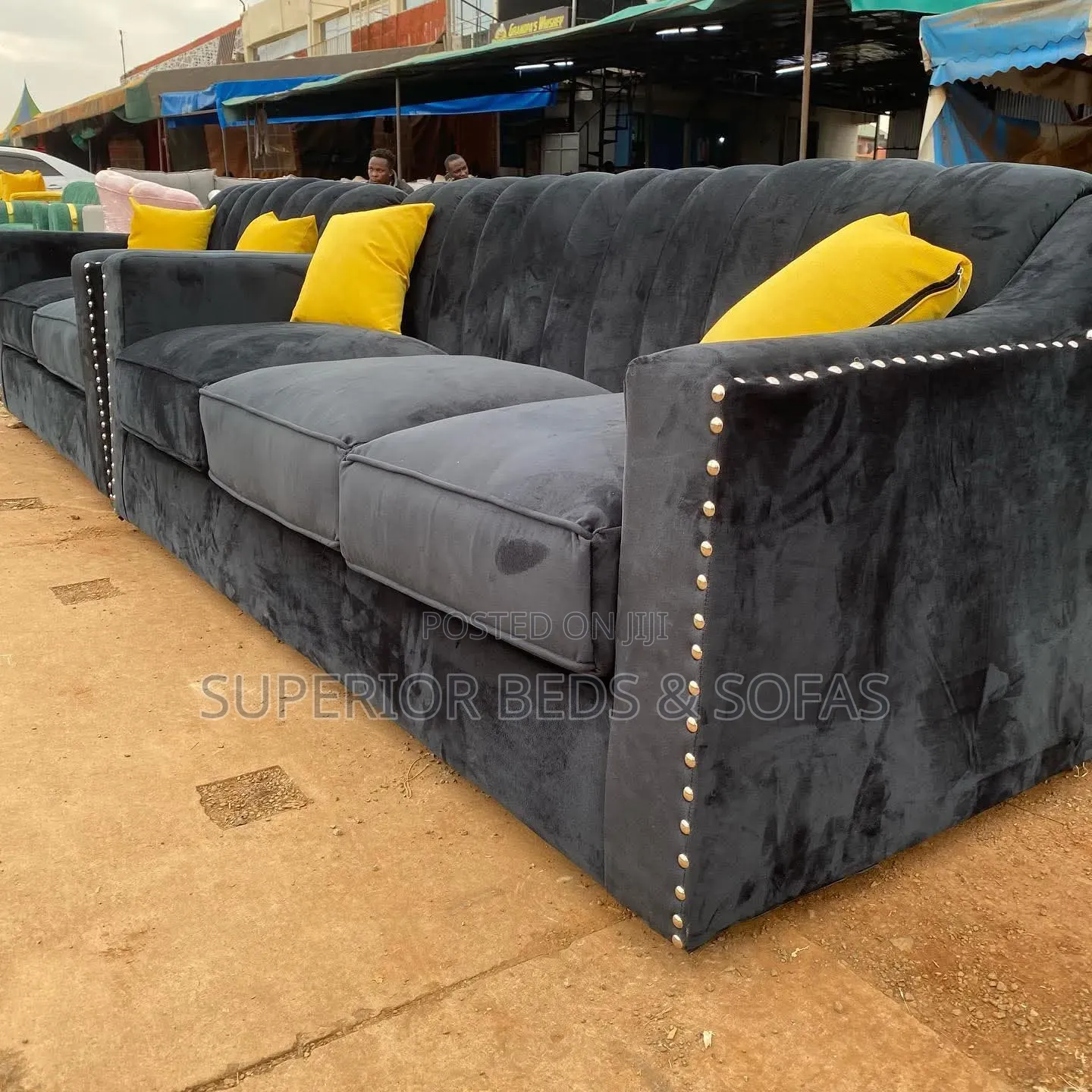 Black 3 Seater Sofa