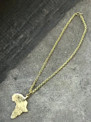 African Brass Coated Chain Necklace