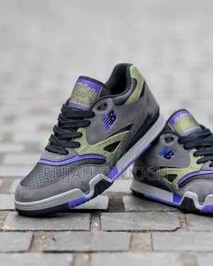 New Balance Numeric 770 Skate Shoes in a Grey, Olive, and Purple